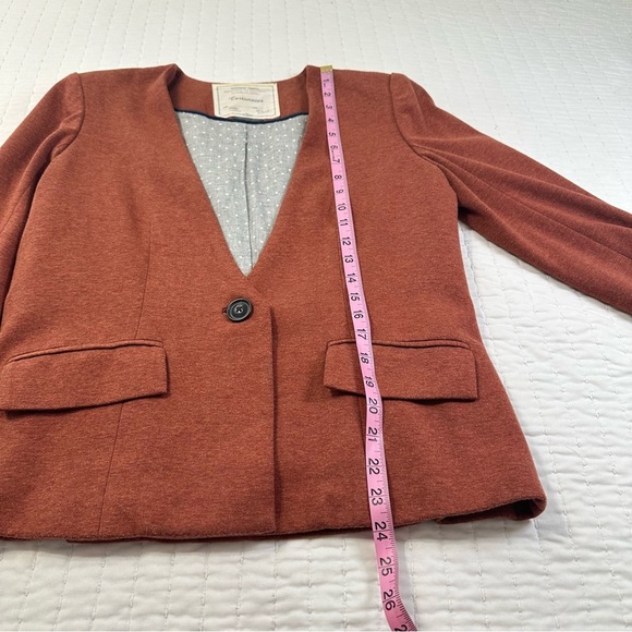 Anthropologie Cartonnier brand burnt orange blazer size M - Picture 3 of 12